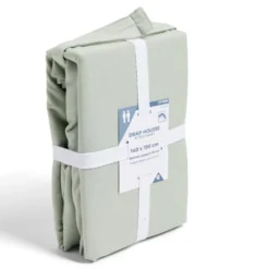 Drap housse 140x190cm 100% coton vert céladon