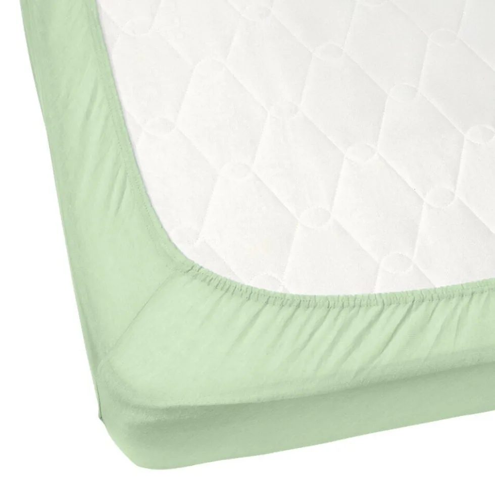 Drap housse 140x200cm 1 personne vert