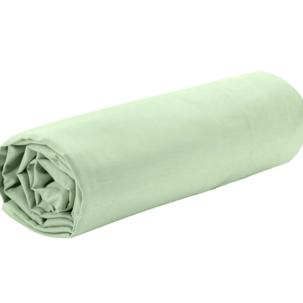 Drap housse 140x200cm 1 personne vert