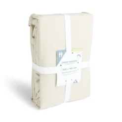 Drap housse 140x200cm polycoton beige