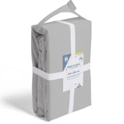 Drap housse 140x190cm polycoton gris