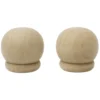 Embout de tringle anglais en bois naturel Ø20mm x2
