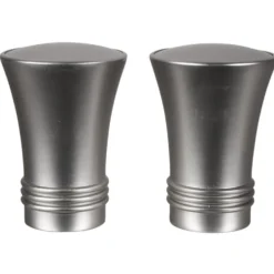 Embout pour tringle à rideaux x2 couleur métal nickel