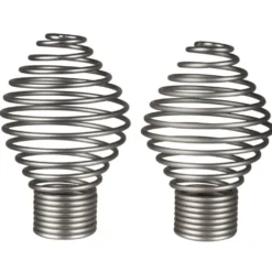 Embout pour tringle à rideaux x2 couleur métal nickel