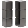 Embout tringle à rideau Ø20mm 3 cubes aluminium x2