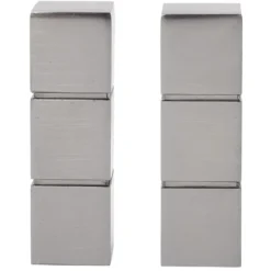 Embout tringle à rideau Ø20mm 3 cubes aluminium x2