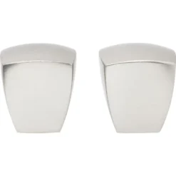 Embout tringle à rideau Ø20mm cubique aluminium brossé x2