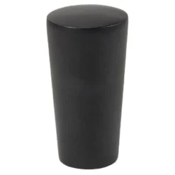 Embout tringle à rideau Ø16 mm métal forme cylindre noir mat x2