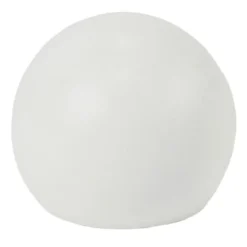 Embout tringle à rideau Ø16 mm métal forme boule blanc mat x2