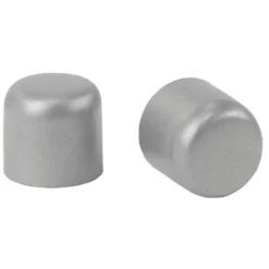 Embout tringle à rideau Ø16 mm métal forme arrondie gris mat x2