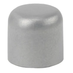 Embout tringle à rideau Ø16 mm métal forme arrondie gris mat x2