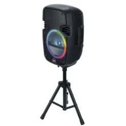 Enceinte bluetooth sans fil lumineuse RGB avec micro et trépied réglable H85cm