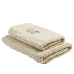 Ensemble de bain coton 2 serviettes 50x80cm et 1 drap de douche 70x130cm