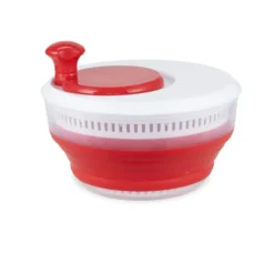 Essoreuse pliable rétractable plastique rouge et blanc Ø24,5xH19cm