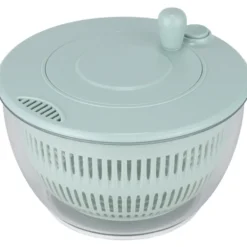 Essoreuse à salade et mandoline 2en1 plastique bleu 7 pièces Ø22,5xH13cm