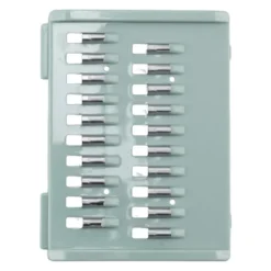Essoreuse à salade et mandoline 2en1 plastique bleu 7 pièces Ø22,5xH13cm