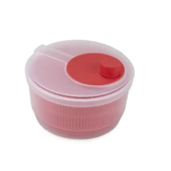 Essoreuse à salade 2,5L plastique rouge Ø20xH14cm