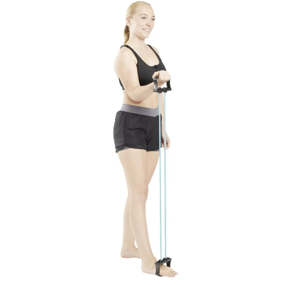 Extenseur fitness avec 3 sangles de musculation L76cm