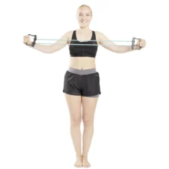 Extenseur fitness avec 3 sangles de musculation L76cm