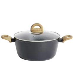Faitout tous feux dont induction aluminium gris Ø24cm