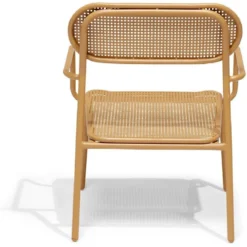 Fauteuil de jardin bas Faro empilable métal orange 56x56xH75cm