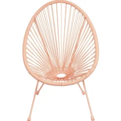 Fauteuil de jardin enfant Urban filaire corail 56x49xH67cm