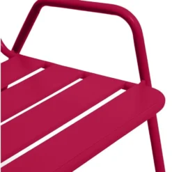Fauteuil de jardin Fun métal rouge 68x71xH76cm