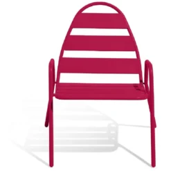 Fauteuil de jardin Fun métal rouge 68x71xH76cm