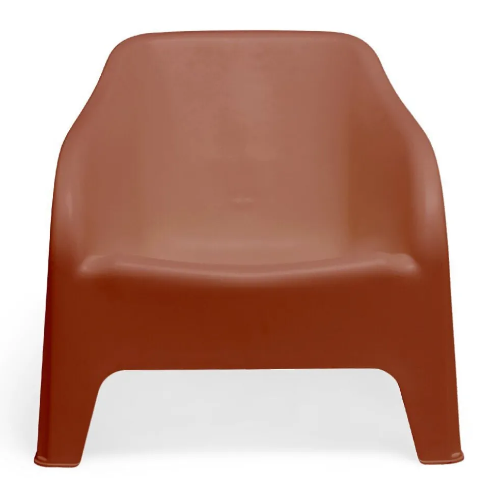 Fauteuil de jardin Gary plastique rouge terracotta 79x76,5xH70cm