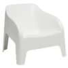 Fauteuil de jardin Gary plastique blanc 80xP77xH70cm