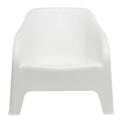Fauteuil de jardin Gary plastique blanc 80xP77xH70cm