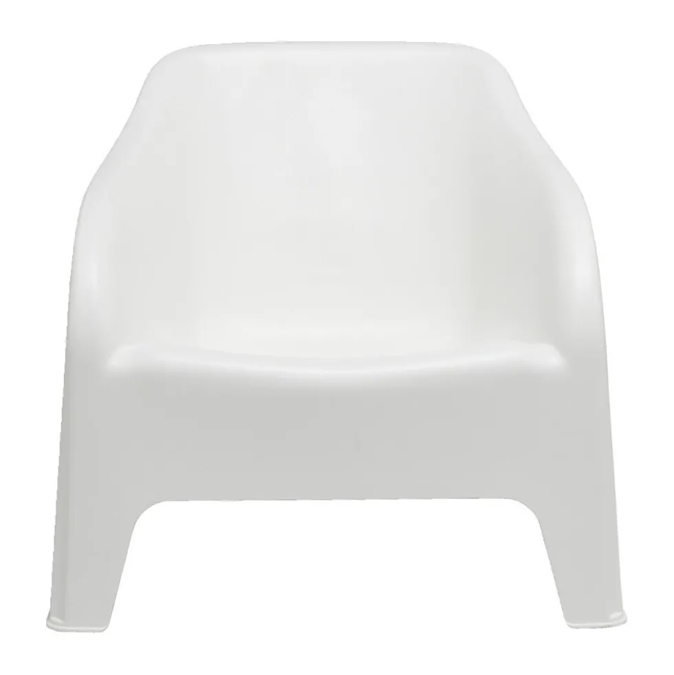 Fauteuil de jardin Gary plastique blanc 80xP77xH70cm