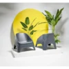 Fauteuil de jardin Neo plastique gris anthracite 76,5xP79,5xH57,5cm