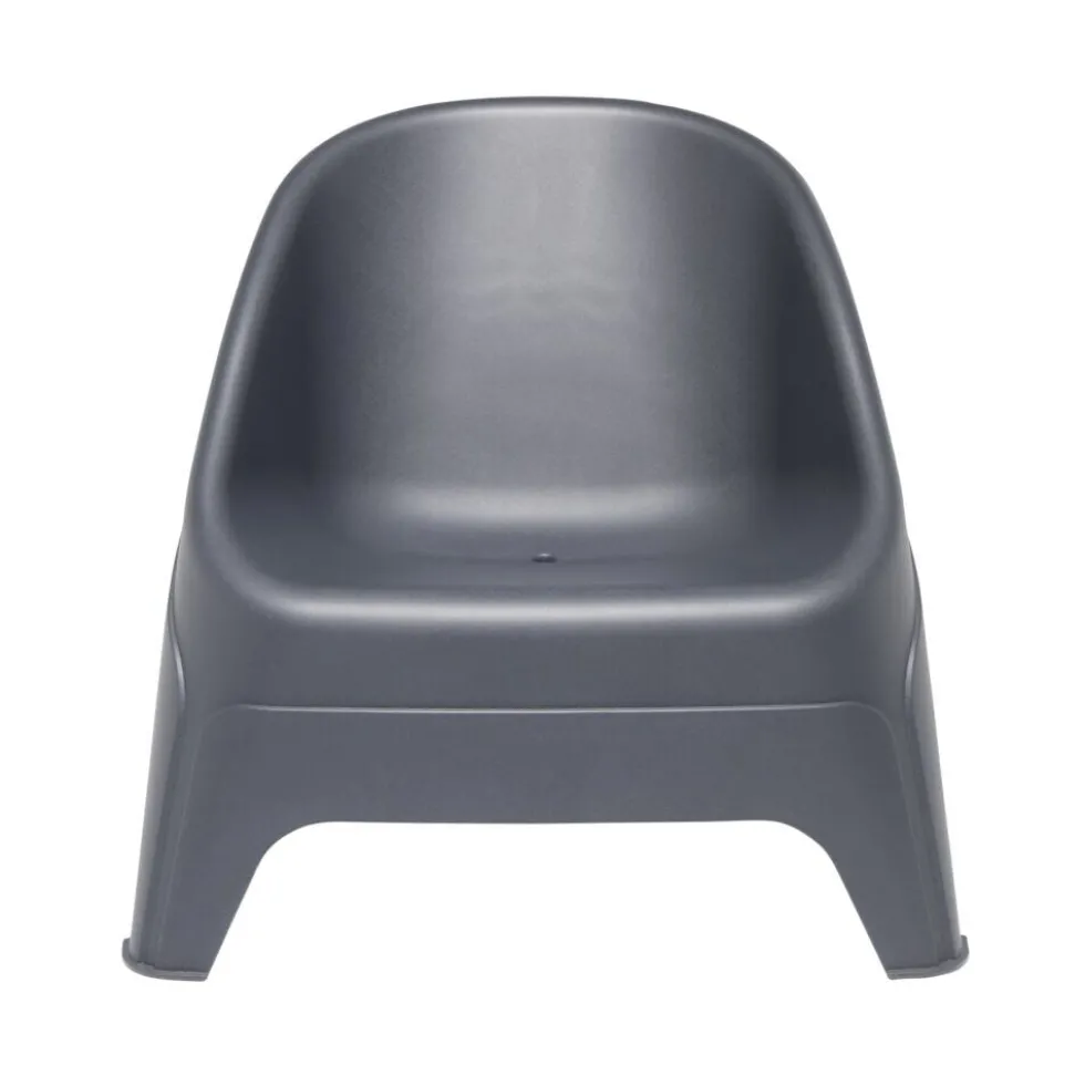 Fauteuil de jardin Neo plastique gris anthracite 76,5xP79,5xH57,5cm
