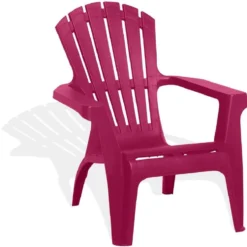 Fauteuil de jardin Relax plastique rose 86x75xH86cm