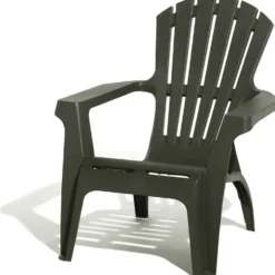 Fauteuil de jardin Relax plastique gris 86x75xH86cm