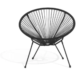 Fauteuil de jardin Urban filaire noir 85xH83x72cm