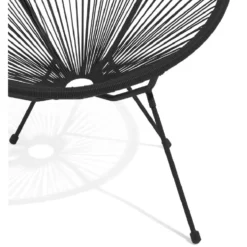 Fauteuil de jardin Urban filaire noir 85xH83x72cm