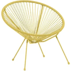 Fauteuil de jardin Urban filaire jaune 85x72xH83cm