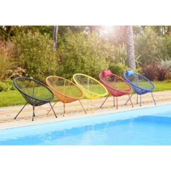 Fauteuil de jardin Urban filaire jaune 85x72xH83cm
