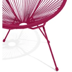 Fauteuil de jardin Urban filaire rouge 85x72xH83cm