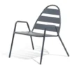 Fauteuil d'extérieur Fun acier gris ardoise 68x71xH76cm