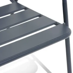Fauteuil d'extérieur Fun acier gris ardoise 68x71xH76cm