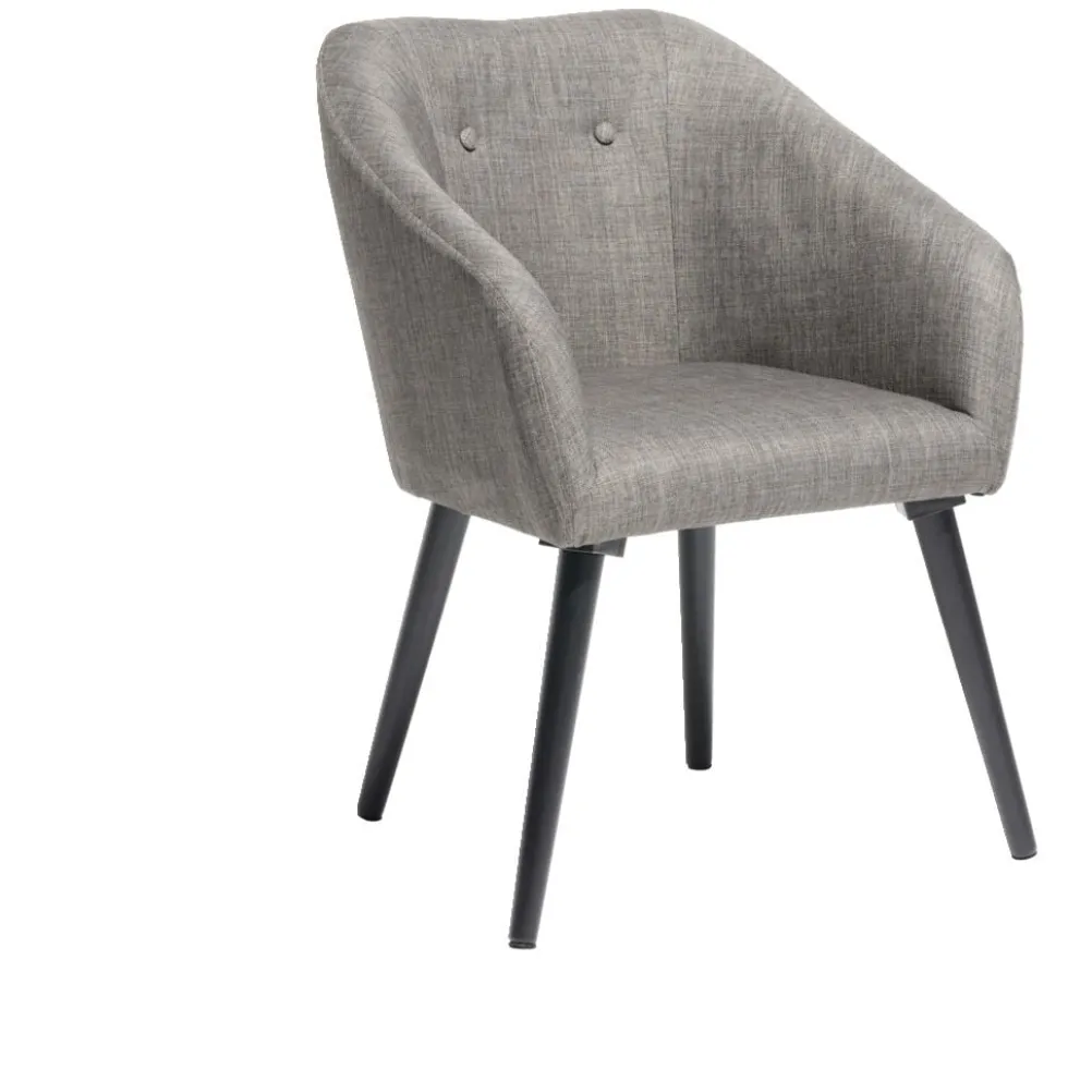 Fauteuil Joseph gris chiné L60xP57xH79cm