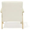 Fauteuil Joséphine curly effet laine bouclée blanc - L64xP70xH76 cm