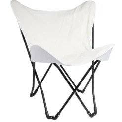 Fauteuil relax Noa pliable beige L60xP78xH86cm