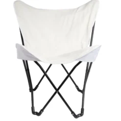 Fauteuil relax Noa pliable beige L60xP78xH86cm