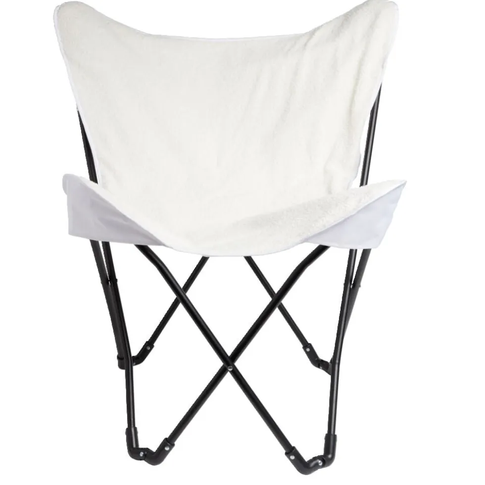 Fauteuil relax Noa pliable beige L60xP78xH86cm