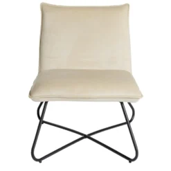 Fauteuil relax papillon beige L61xP77xH78cm