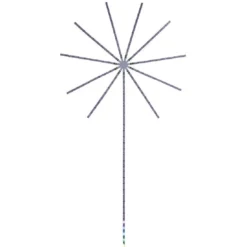 Feu d'artifice led couleurs changeantes H138cm